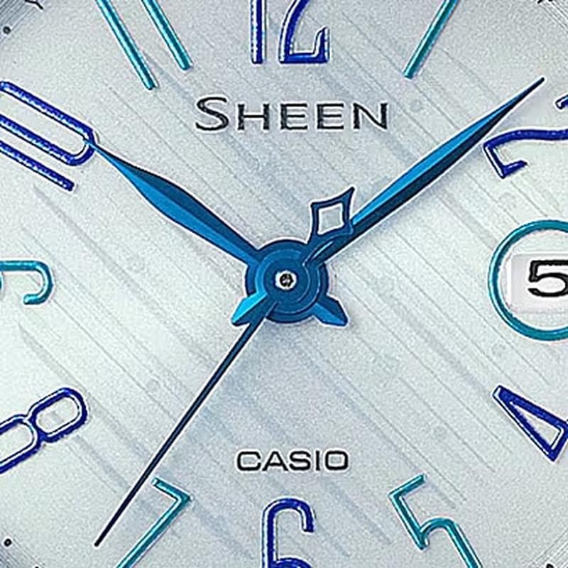 Casio SHEEN Women's Radio Controlled Model with Metal Band Silver x Blue SHW-5100D-7AJF - Image 2