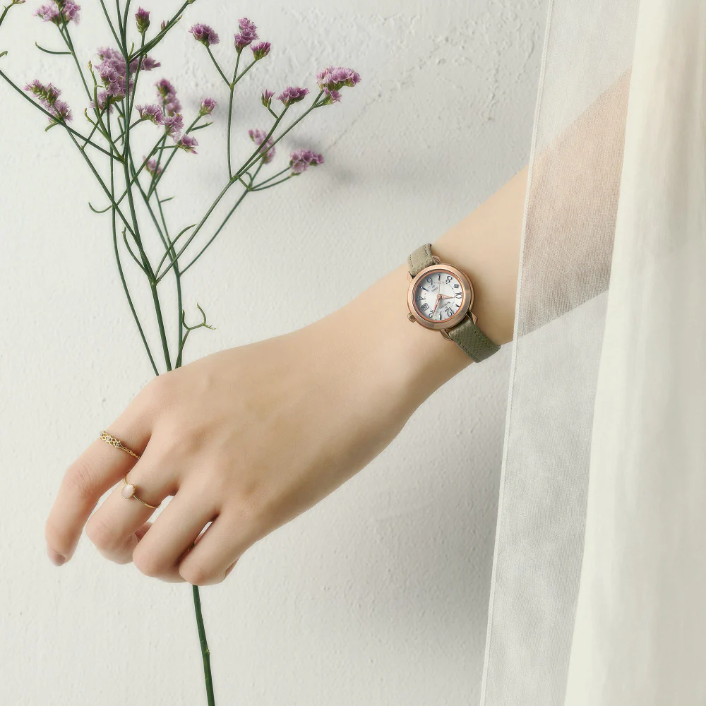 CASIO SHW-5300CGL-7AJF Solar Powered Radio Controlled Pink Gold and Taupe Elegant Design Women's Watch - Image 2