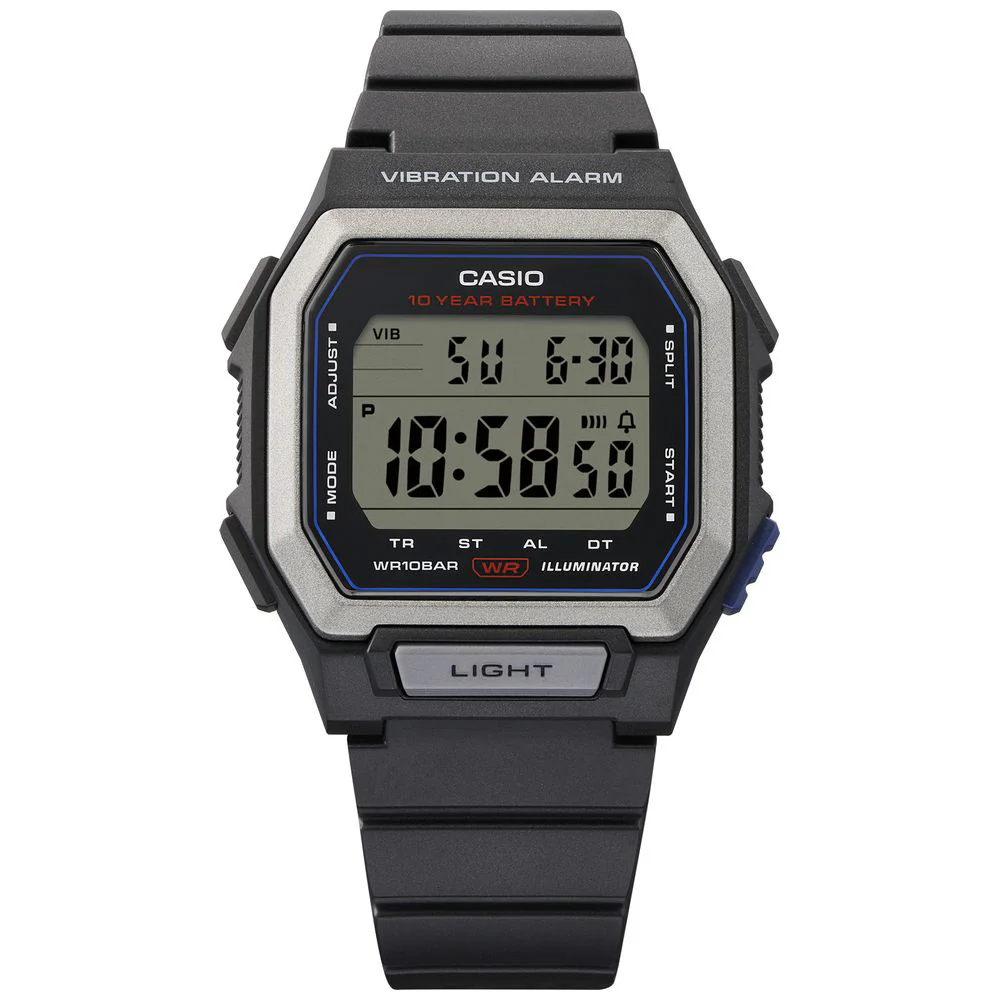 CASIO W-738H-1AJF Vibrating Alarm Water Resistant LED Backlight Durable Design