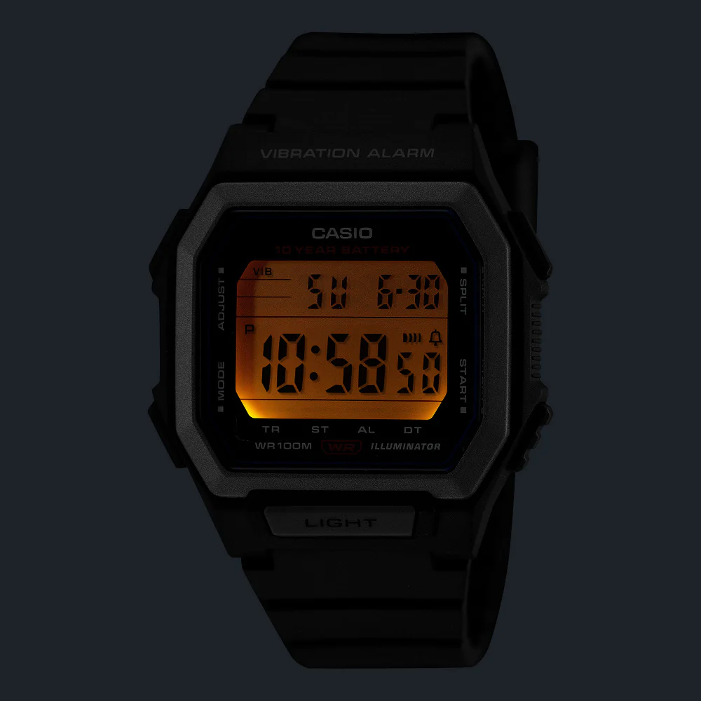 CASIO W-738H-1AJF Vibrating Alarm Water Resistant LED Backlight Durable Design - Image 3