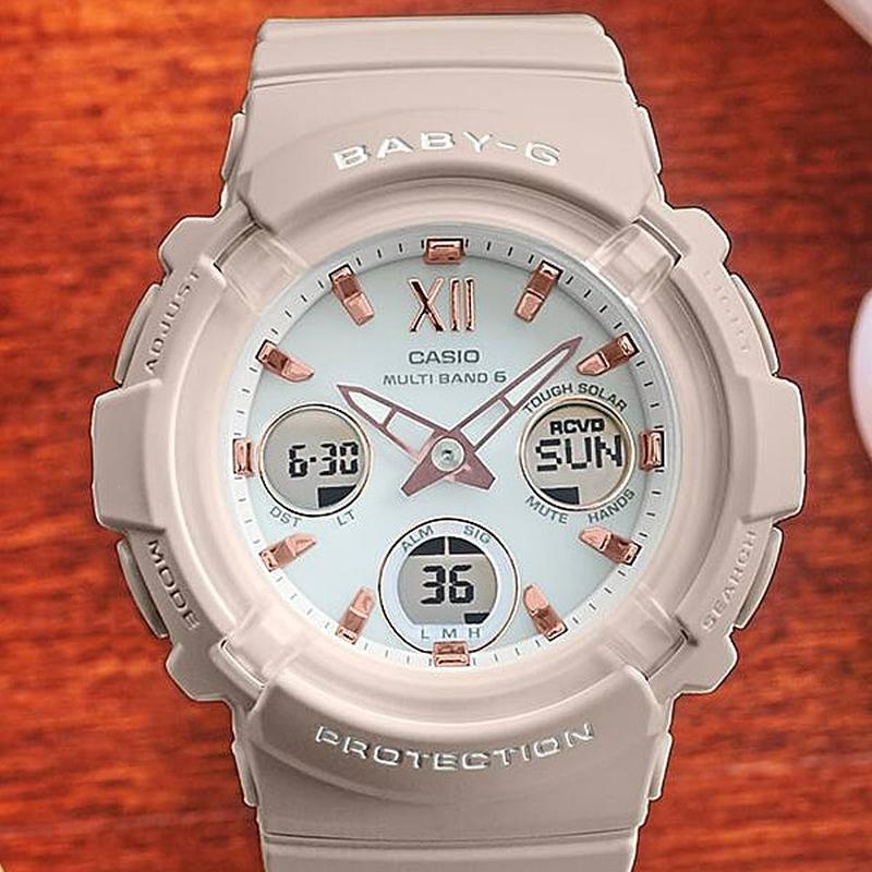 Casio Women's BABY-G Radio Solar Model, Smoky Pink Beige BGA-2800-4A2JF - Image 2