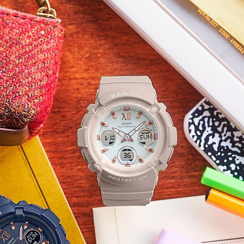 Casio Women's BABY-G Radio Solar Model, Smoky Pink Beige BGA-2800-4A2JF - Image 3