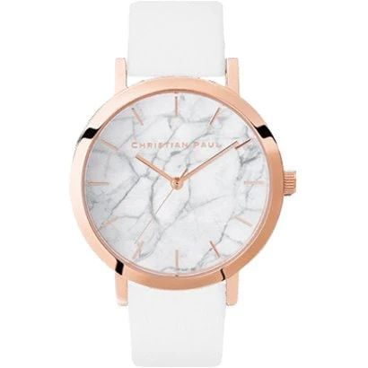 Christian Paul ML02WHPG 35mm Genuine Leather Strap Water Resistant Elegant Design 2-Year Warranty