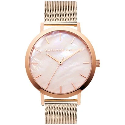 Christian Paul PL01PGM 35mm Genuine Leather Strap Elegant Design 2-Year Warranty Water Resistant