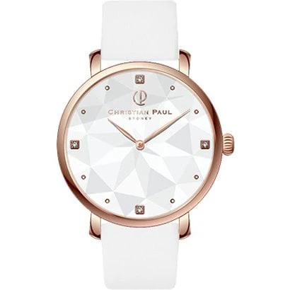 Christian Paul RE05WHPG 34mm Stainless Steel Case Elegant Design Water Resistant 2-Year Warranty