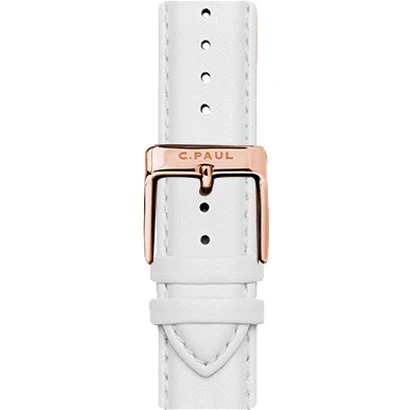 Christian Paul RE05WHSPG 34mm Genuine Leather Strap Elegant Design Water Resistant 2-Year Warranty - Image 2