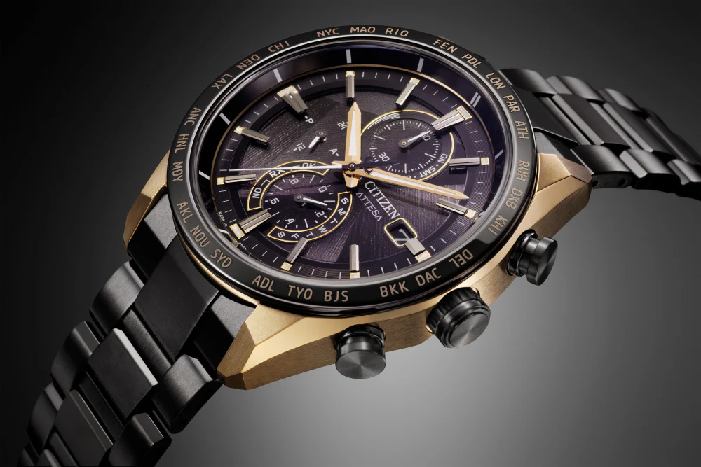 CITIZEN AT8384-58E Limited Edition Eco-Drive Solar Radio Controlled Black Titanium 50th Anniversary Watch - Image 6