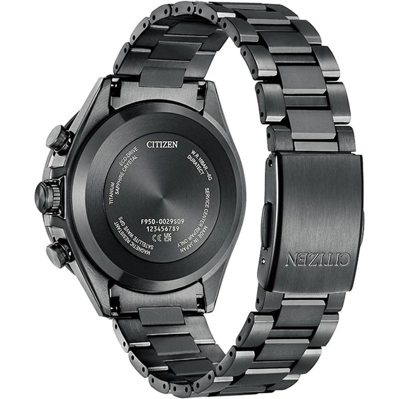 Citizen ATTESA ACT Line Women's Black Titanium Series Eco-Drive Solar Powered GPS Satellite Watch CC4059-64L - Image 3