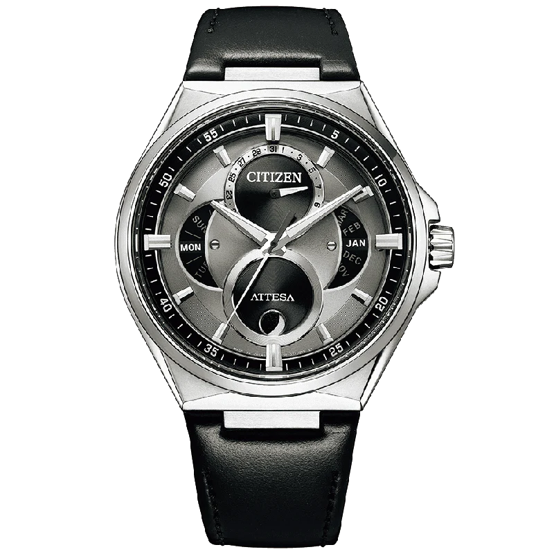 Citizen Men's Watch ATTESA ACT Line Eco-Drive Ring Solar Triple Calendar Moon Phase BU0060-09H