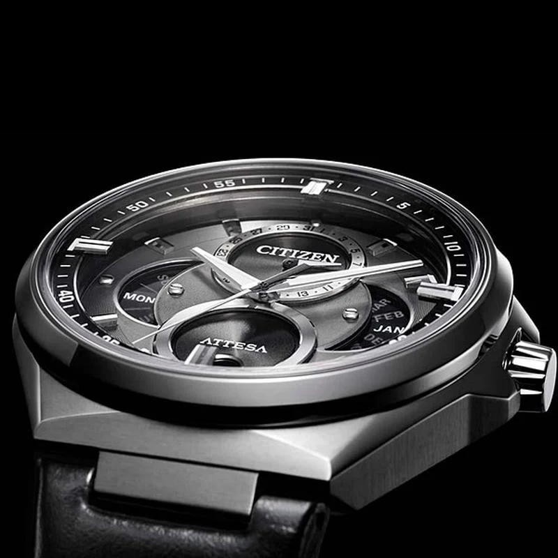 Citizen Men's Watch ATTESA ACT Line Eco-Drive Ring Solar Triple Calendar Moon Phase BU0060-09H - Image 5