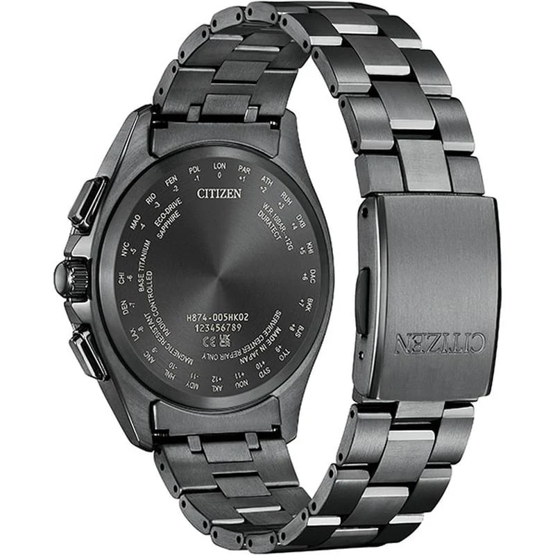 Citizen Men's ATTESA Solar Powered Eco-Drive Radio-Controlled Direct Flight Moon Phase Black Titanium Series Watch BY1006-62E - Image 3