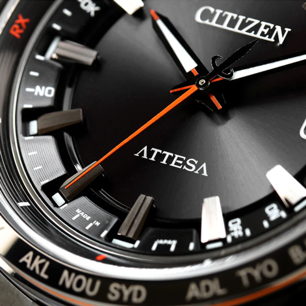 Citizen Men's ATTESA Solar Eco-Drive Radio-Controlled Watch ACT Line Black Titanium Series CB0286-61E - Image 5