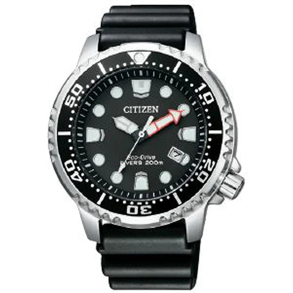 CITIZEN BN0156- 05E 5E Eco-Drive technology 200m water resistance luminous hands durable rubber strap