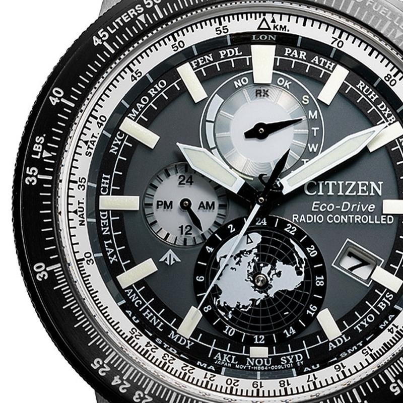 Citizen Men's Watch Promaster Sky Series Solar Powered Eco-Drive Radio-Controlled Direct Flight Geo-Trekker BY3006-53H - Image 5