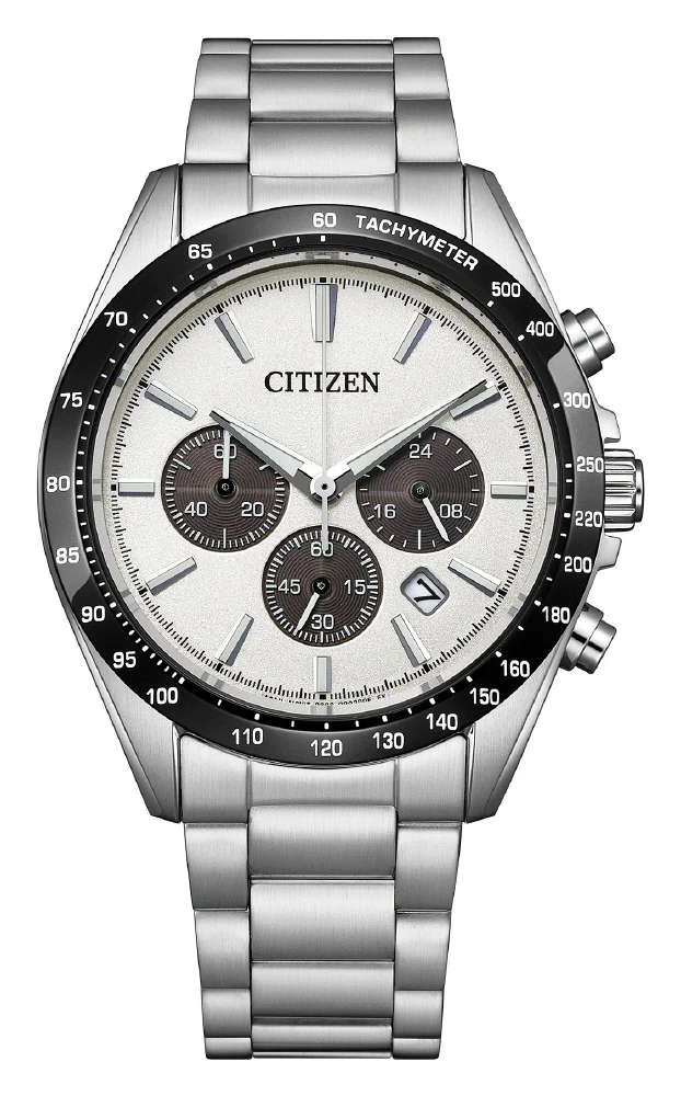 CITIZEN CA4764-57A Eco-Drive Solar Chronograph Stainless Steel Water Resistant Elegant Design
