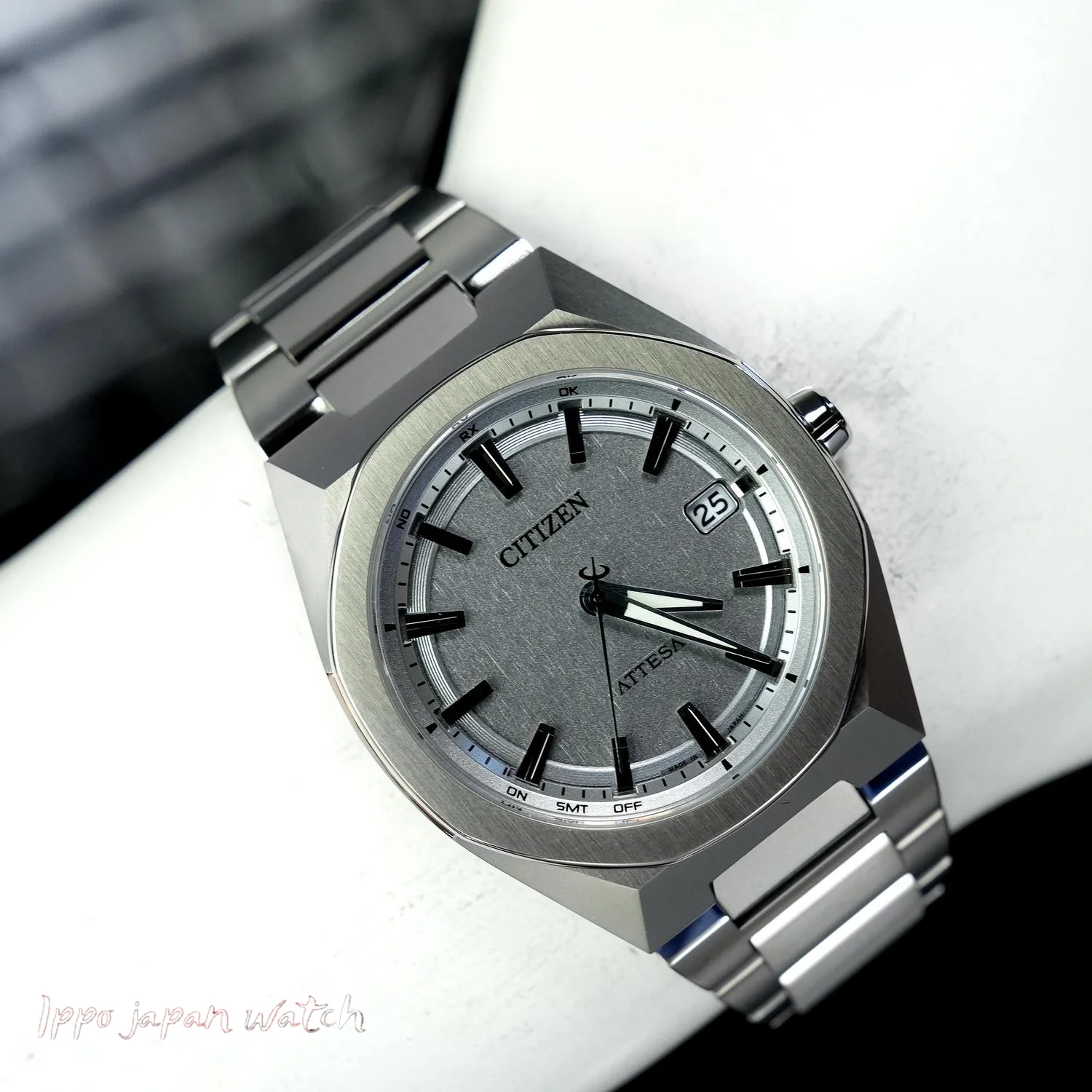 Citizen CB3040-56H Quartz ATTESA analog Eco-Drive solar radio Titanium strap watch 2026.3.12 release - Image 4
