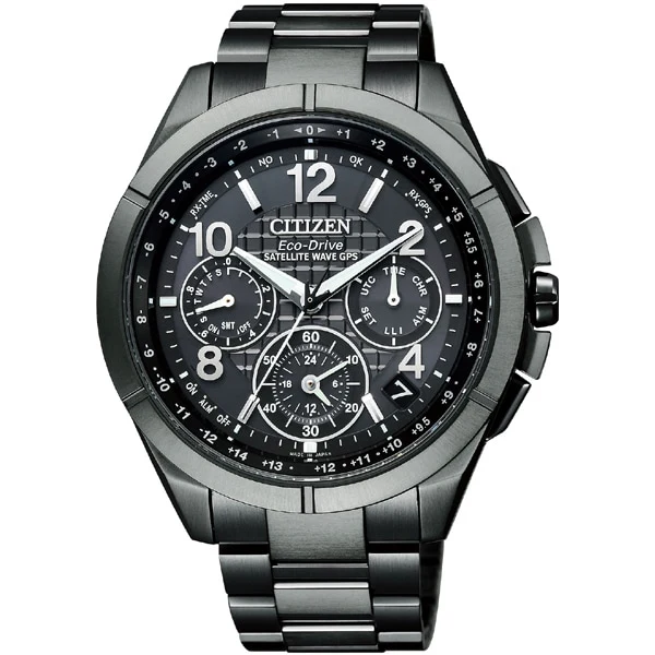 CITIZEN CC9075 52F Men's Eco Drive GPS Satellite Radio Clock with Black Titanium Case, Solar Powered Technology, and Precision Timekeeping