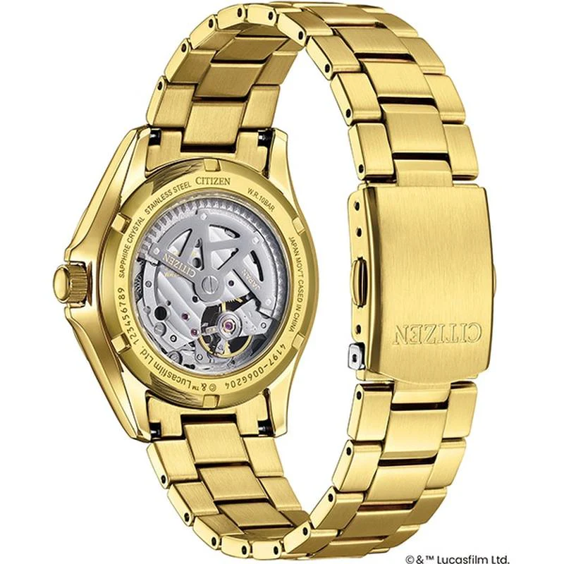 Citizen Men's Watch - CITIZEN COLLECTION Mechanical Open Heart Star Wars Limited Edition C-3PO Model NP1013-53P - Image 3