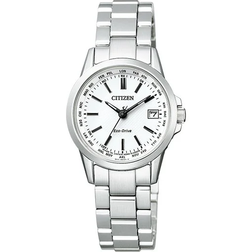 CITIZEN EC1130 55A Elegant Ladies Eco Drive Watch with Radio Controlled Accuracy, Direct Flight Analog Display and Stylish Stainless Steel Design