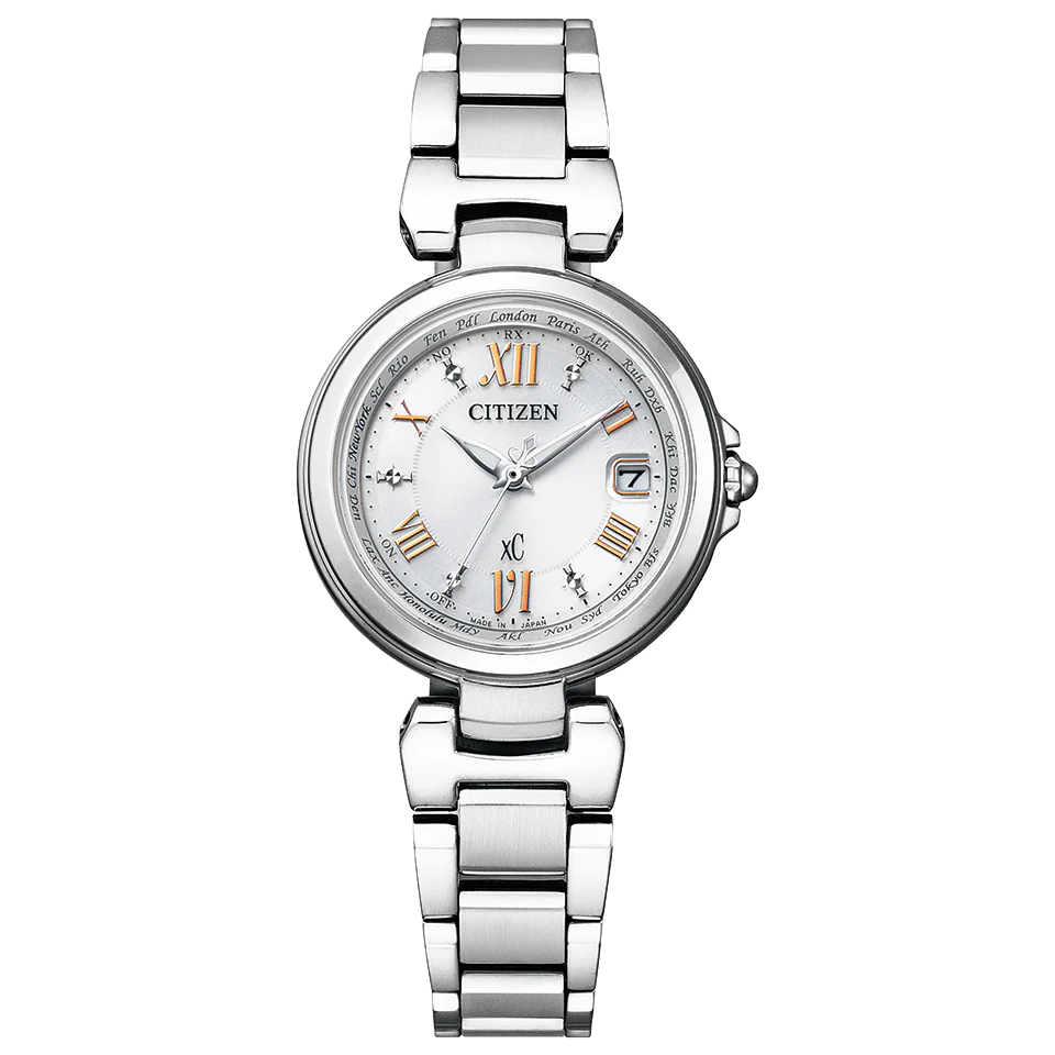 Citizen Women's xC Happy Flight Series Eco-Drive Multi-Band Atomic Watch with Analog Display EC1030-50A