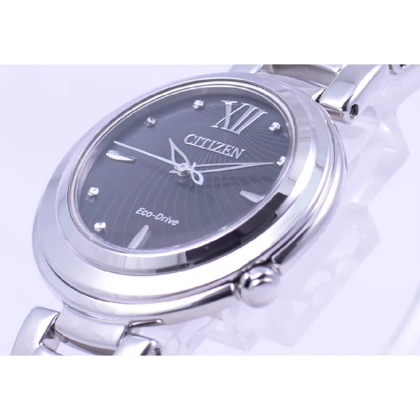 CITIZEN EM0338 88E Eco Drive Ladies Watch with Elegant Round Design, Water Resistant, and Stylish Silver Tone Finish - Image 2