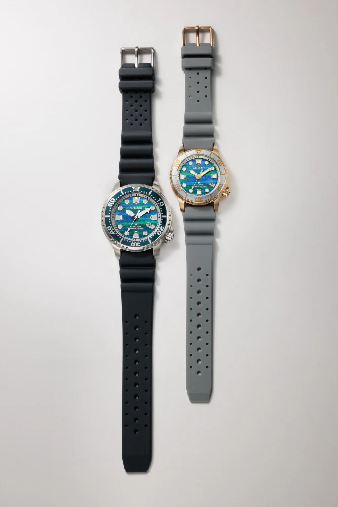 CITIZEN EO2023-00W Limited Edition Promaster Eco-Drive Solar Watch 200m Water Resistance Marine Series Pair Model - Image 3