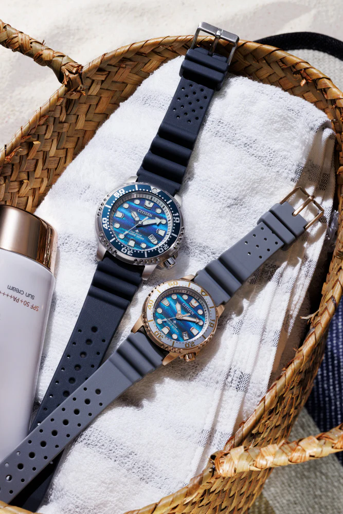 CITIZEN EO2023-00W Limited Edition Promaster Eco-Drive Solar Watch 200m Water Resistance Marine Series Pair Model - Image 5