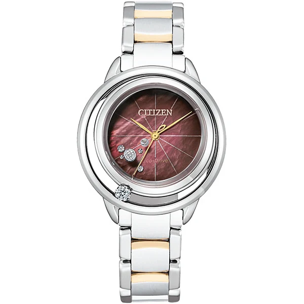 CITIZEN EW5529 55W Ladies Eco Drive Watch from the Arcly Collection with Oasis Inspired Design, Elegant Silver Tone, and Water Resistance