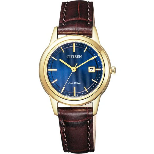 CITIZEN FE1082-21L Elegant Women's Watch with Eco-Drive Technology Stylish Blue Dial Stainless Steel Case Water
