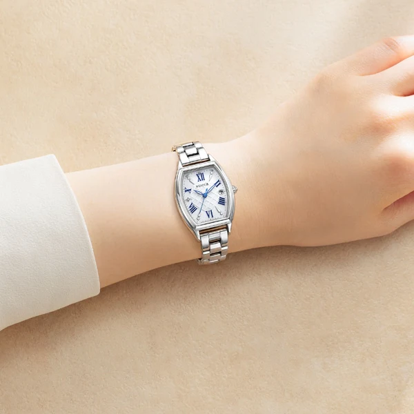 CITIZEN KS4-014-11 CITIZEN Wicca Solar Tech Radio-Controlled Clock "Inner Star" Tonneau Model KS4-014-11 - Stylish Women's Watch with Eco-Drive Technology - Image 5