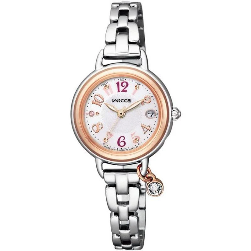 Citizen Ladies Wicca Solar Tech Radio Watch with Bracelet Line and Extra Band KL0-511-11