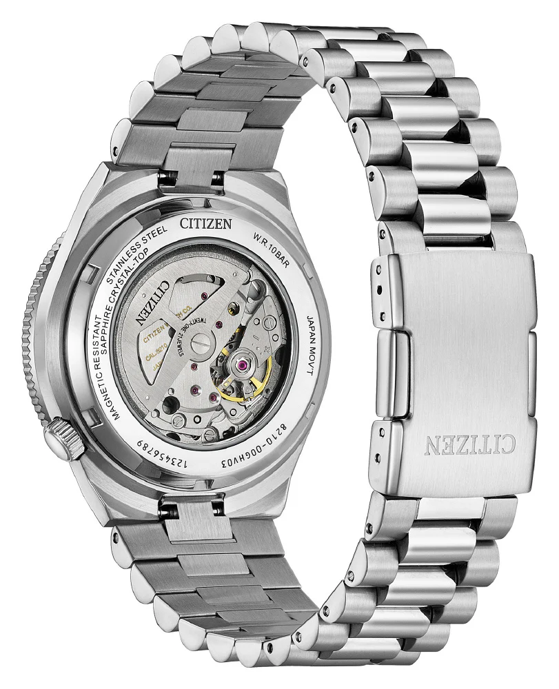 CITIZEN NJ0231-56L Mechanical Movement Stainless Steel Case Blue Dial Water Resistant Elegant Design - Image 4