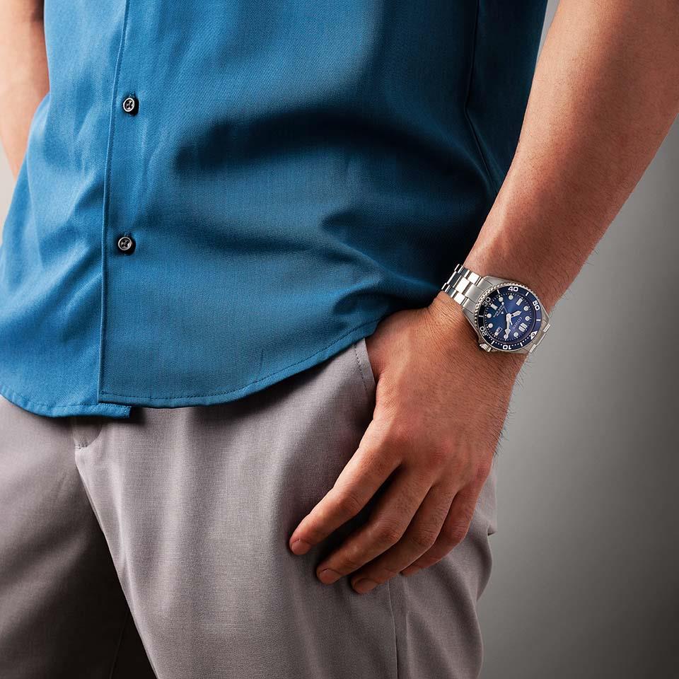 Citizen Men's Watch - PROMASTER MARINE Series, Eco-Drive Solar Power, 200m Diver BN0260-54L - Image 8