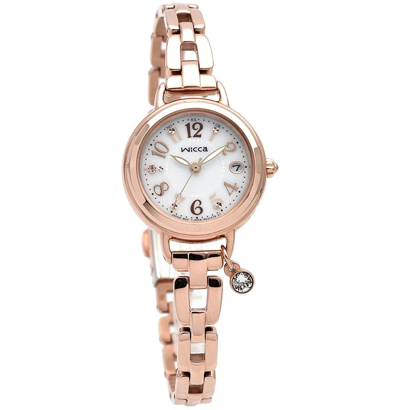 Citizen Wicca Solar Tech Women's Radio Watch with Bracelet Line and Replacement Band KL0-561-17
