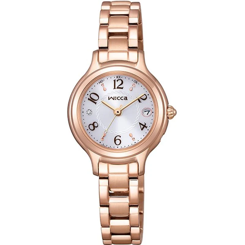 Citizen Women's Wicca Solar Tech Radio Watch with Metal Band KS1-961-11
