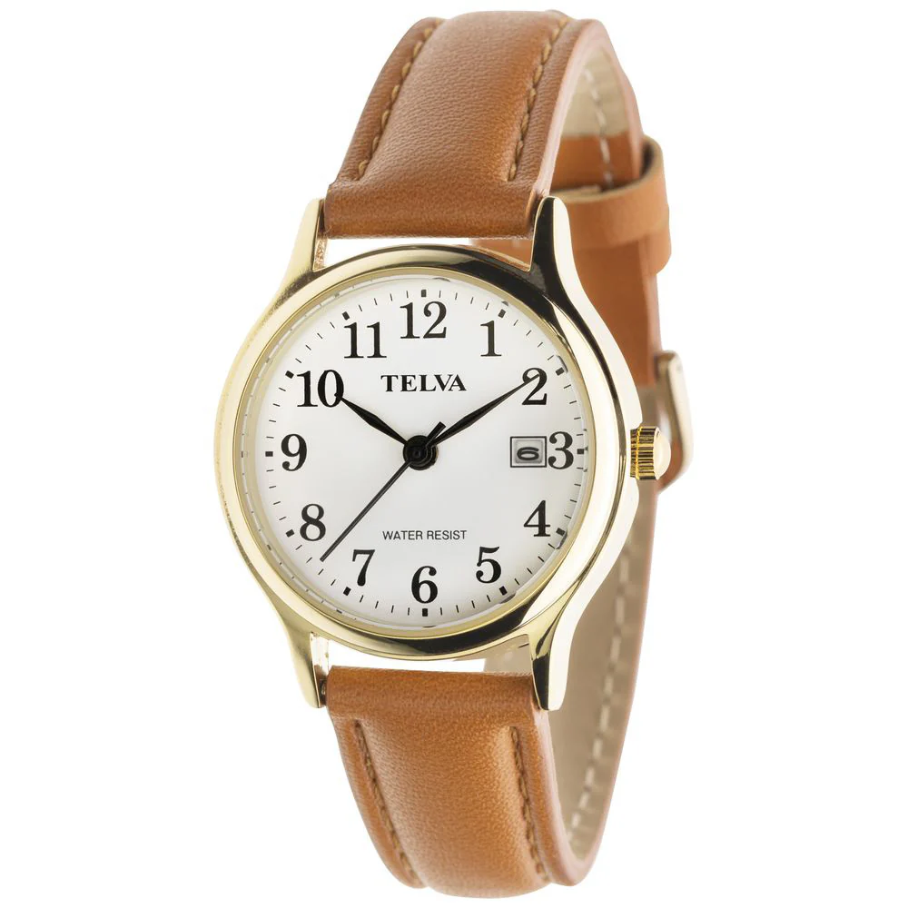 CLEVER IBTEAL243WTG Elegant Brown Date Watch with Durable Leather Strap, Water Resistant Design, and Timeless Style for Everyday Wear
