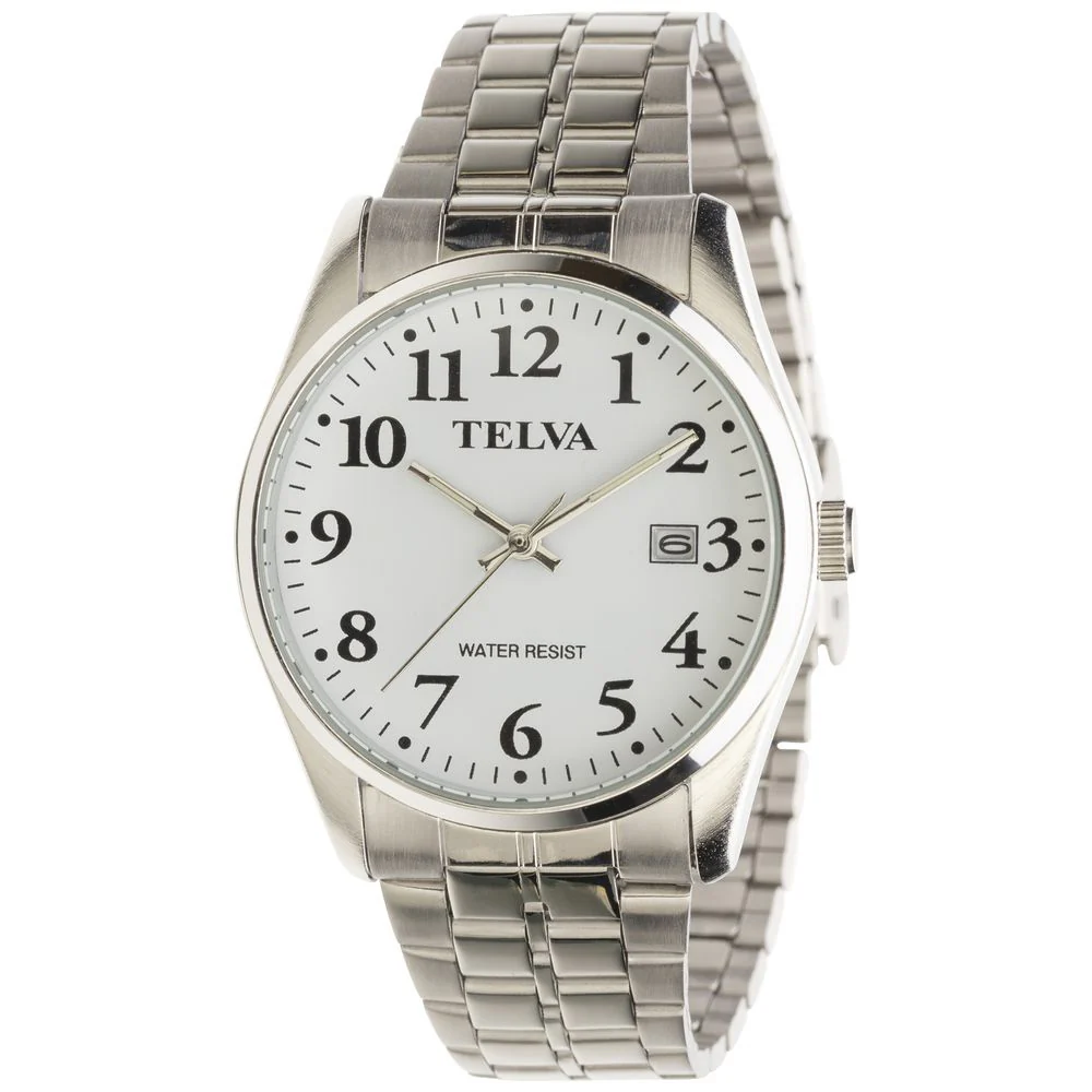 CLEVER IBTEAM245WTS Elegant Silver Date Watch with Scratch Resistant Glass, Water Resistant Design, and Versatile Style for Every Occasion