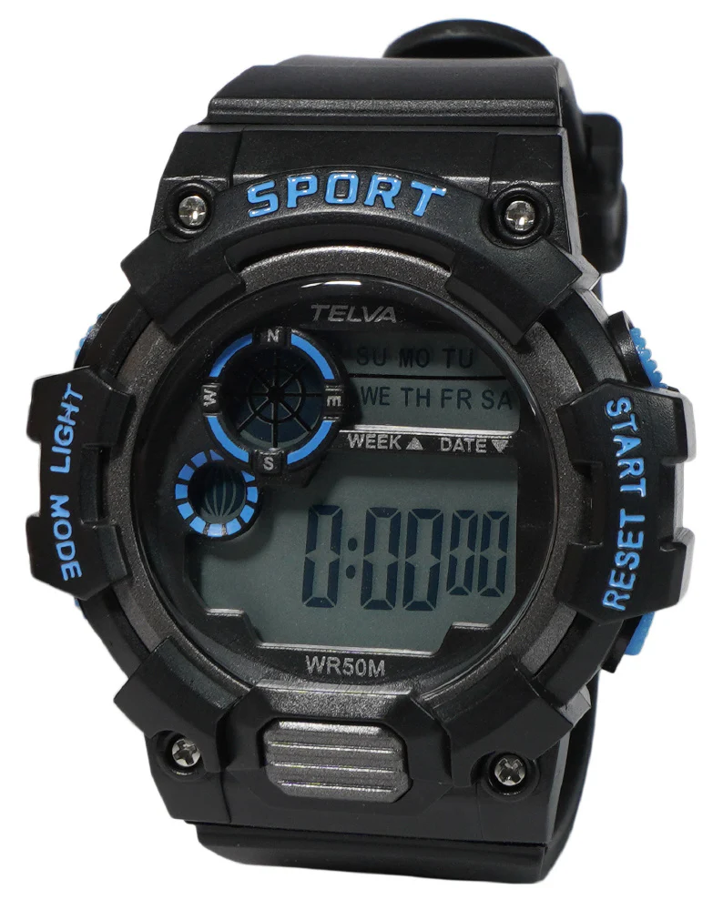 CLEVER IBTED280BKB Stopwatch Included CREPHA Black and Blue Stylish Design with Durable Build and Easy to Read Display