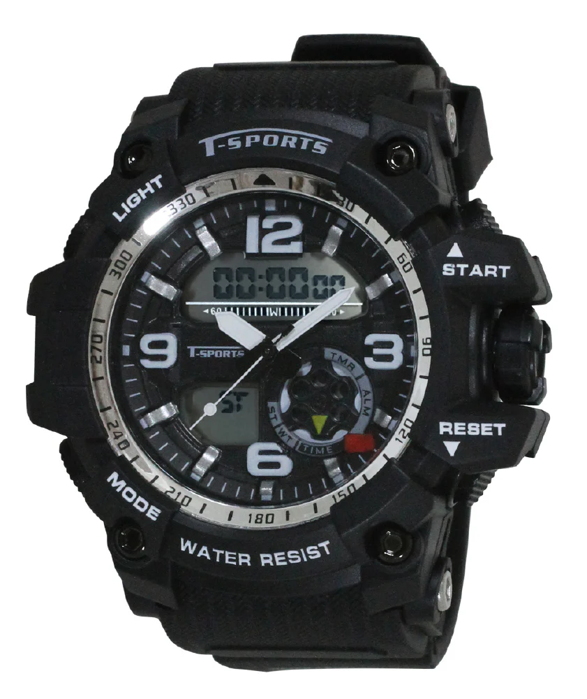 CLEVER IBTSAD095BK Ana Digi CREPHA Black Stylish Design with Dual Time Display, Water Resistant, and Durable Construction for Everyday Use