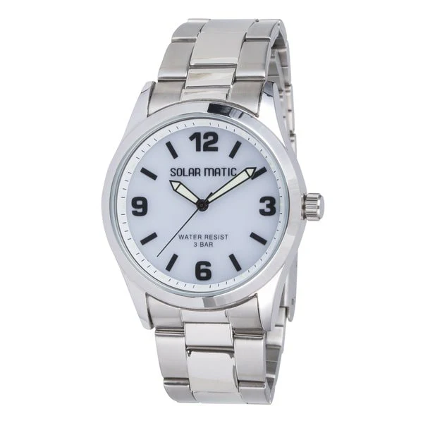 CLEVER SM AM168 WTS Men's Solar Watch with Water Resistance, Durable Design, Eco Friendly Power, and Stylish Versatility
