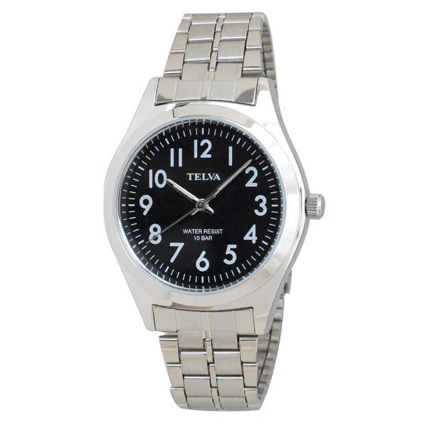 CLEVER TE AM010 BKS Stylish Men's Watch with Durable Stainless Steel, Water Resistant Design, Elegant Black Dial and Comfortable Leather Band