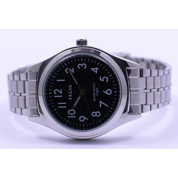 CLEVER TE AM010 BKS Stylish Men's Watch with Durable Stainless Steel, Water Resistant Design, Elegant Black Dial and Comfortable Leather Band - Image 3