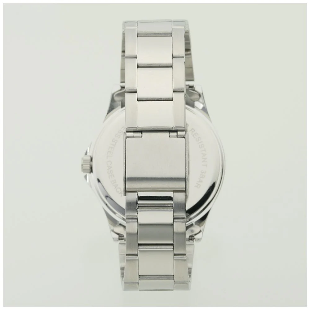 CLEVER TE AM181 BLS TELVA Men's Analog Watch with Day and Date Display, Stylish Silver and Blue Design, Durable and Elegant Timepiece - Image 2