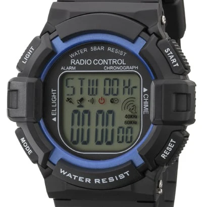 CLEVER TE D189 BK Men's Digital Radio Controlled Watch with Accurate Time Display, Water Resistant Design, and Sleek Modern Style - Image 2