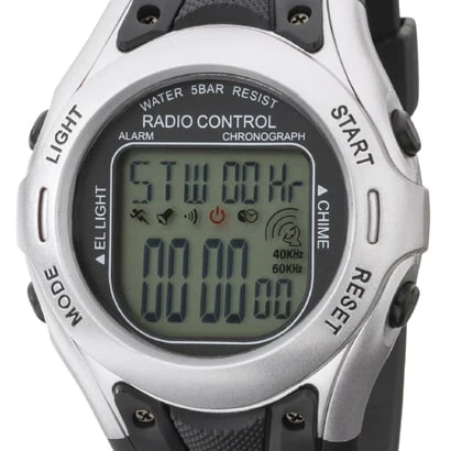 CLEVER TE D190 SV Men's Digital Radio Controlled Watch with Accurate Time Display, Water Resistant Design, and Sleek Modern Style - Image 2