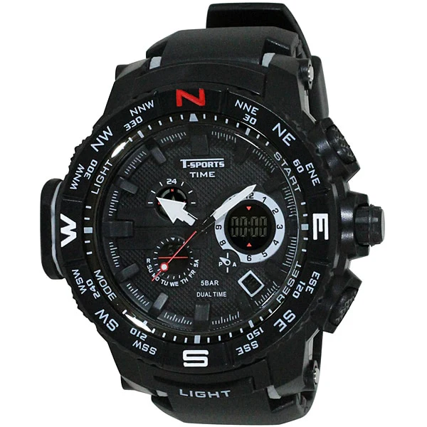 CLEVER TS AD096 BK Men's Ana Digi Watch with Water Resistance Stylish Design and Durable Build for Everyday Wear