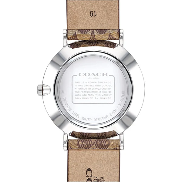 COACH 14503122 Perry 36mm Brown PVC & Leather Watch with 2 Year Warranty Stylish Design Water Resistant Durable Quality - Image 2