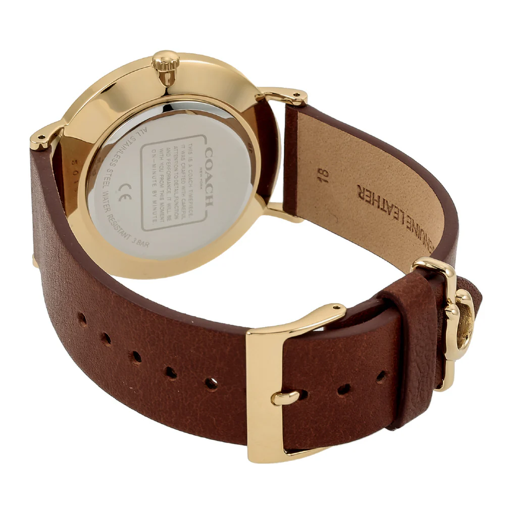 COACH 14503331 Perry Gold Watch 2-Year Warranty Stylish Design Durable Construction Timeless Elegance - Image 3
