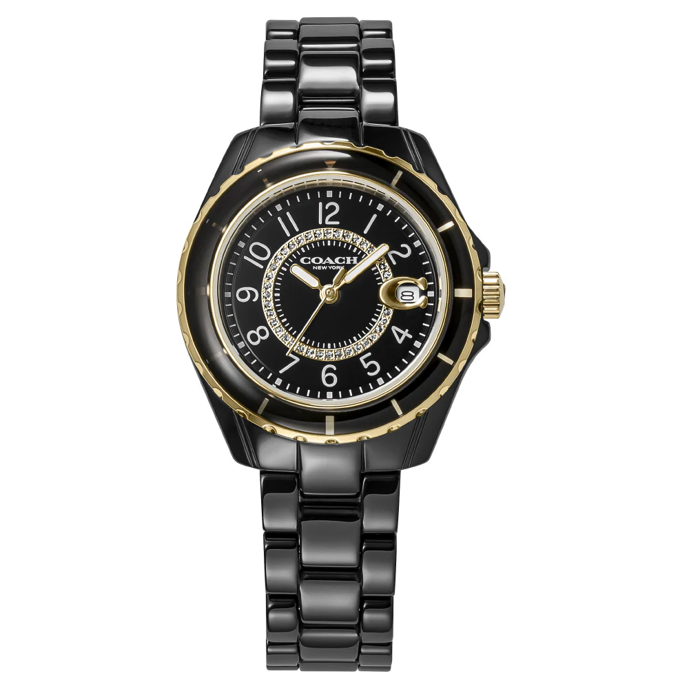 COACH 14503461 Preston Black 2-Year Warranty Stylish Design Durable Build Elegant Timepiece
