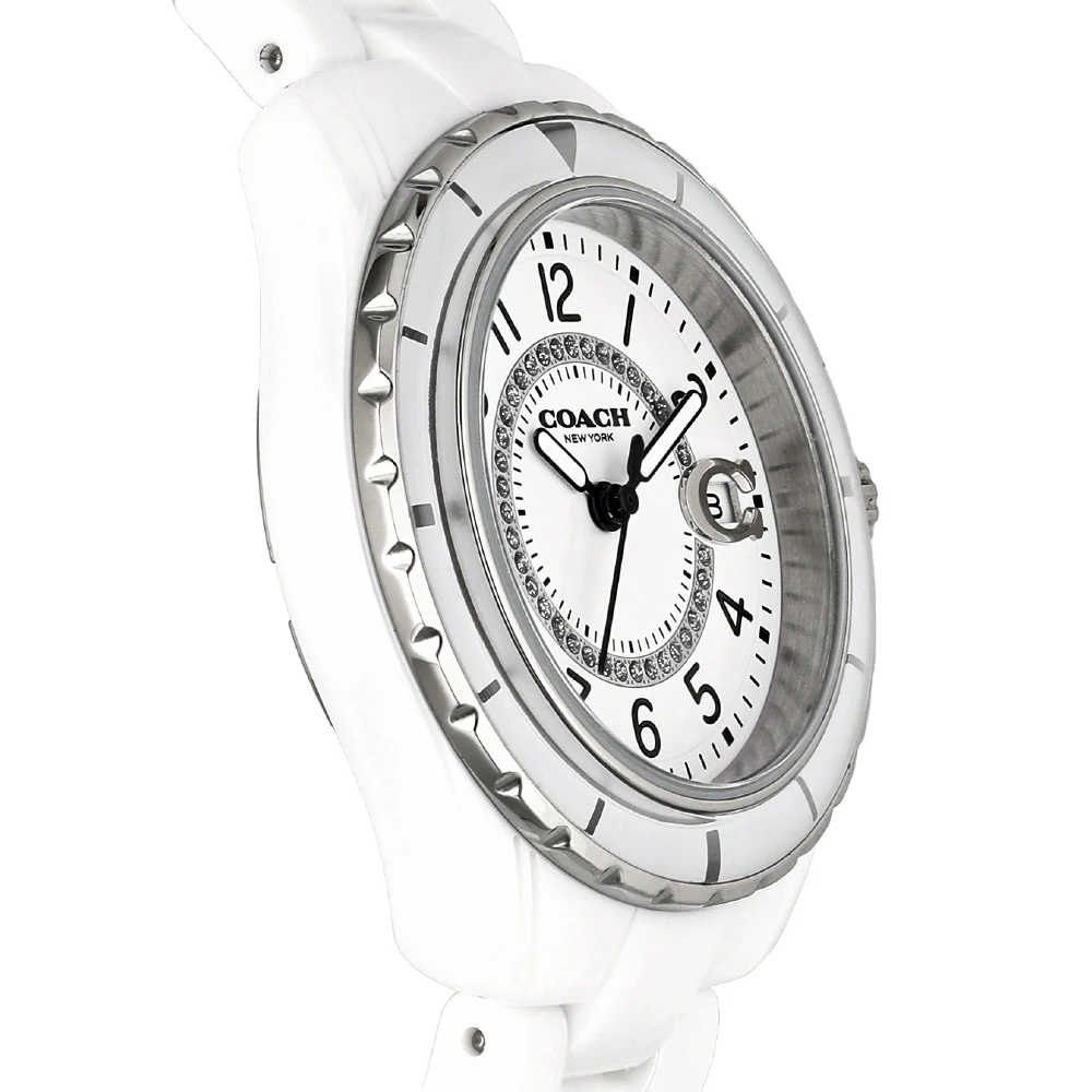 COACH 14503462 Stylish Preston Watch 2-Year Warranty White Color Elegant Design - Image 2